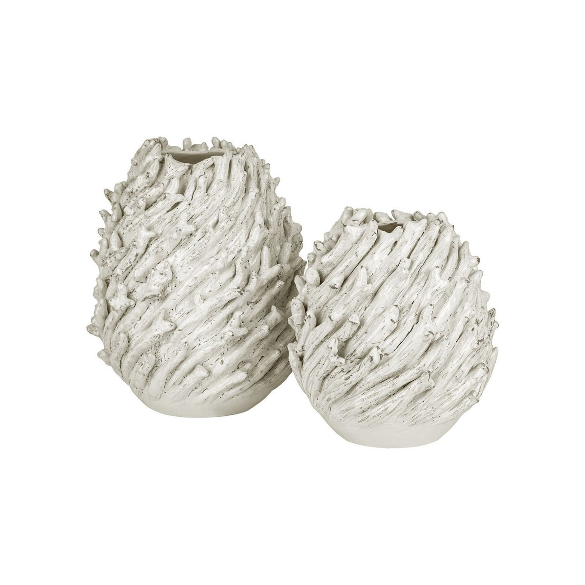 Currey and Company 1200-1108 Seadrift Vase in White