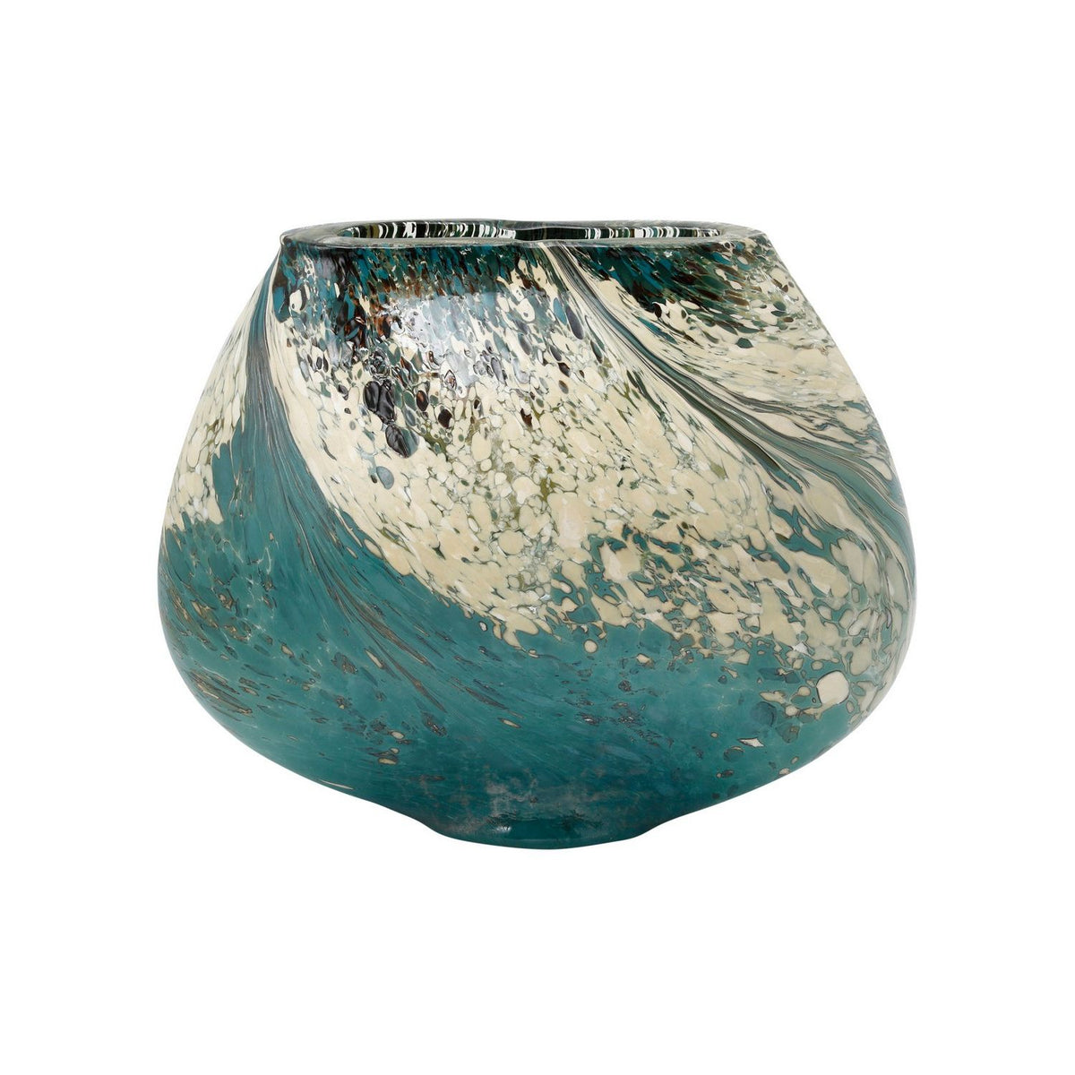Currey and Company 1200-1119 Irida Vase in Black/Beige/Green