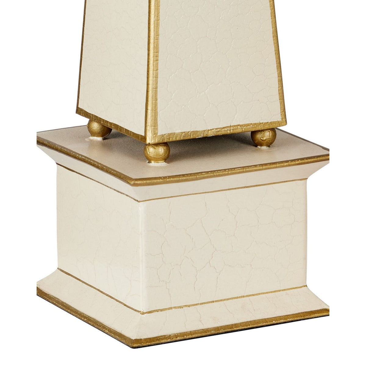 Currey and Company 1200-1128 Daphne Obelisk Set of 2 in Ivory/Gold