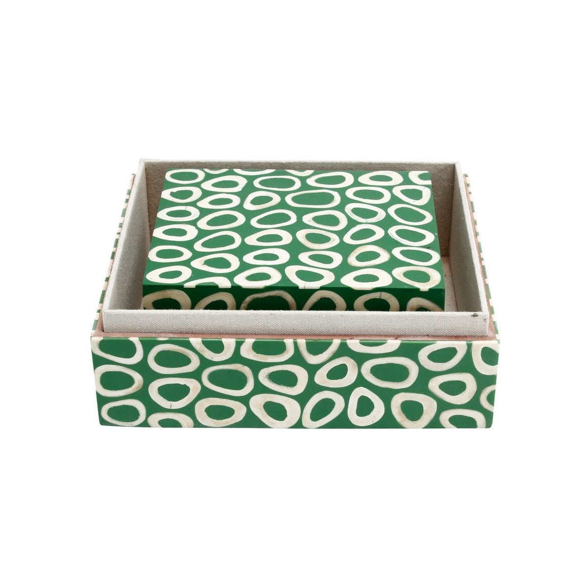 Currey and Company 1200-1133 Ovoid Box Set of 2 in Green/White