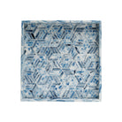Currey and Company 1200-1136 Chance Square Tray in Blue/Natural White