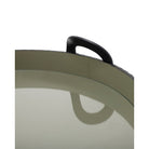 Currey and Company 1200-1146 Cuoio Round Tray in Green/Black