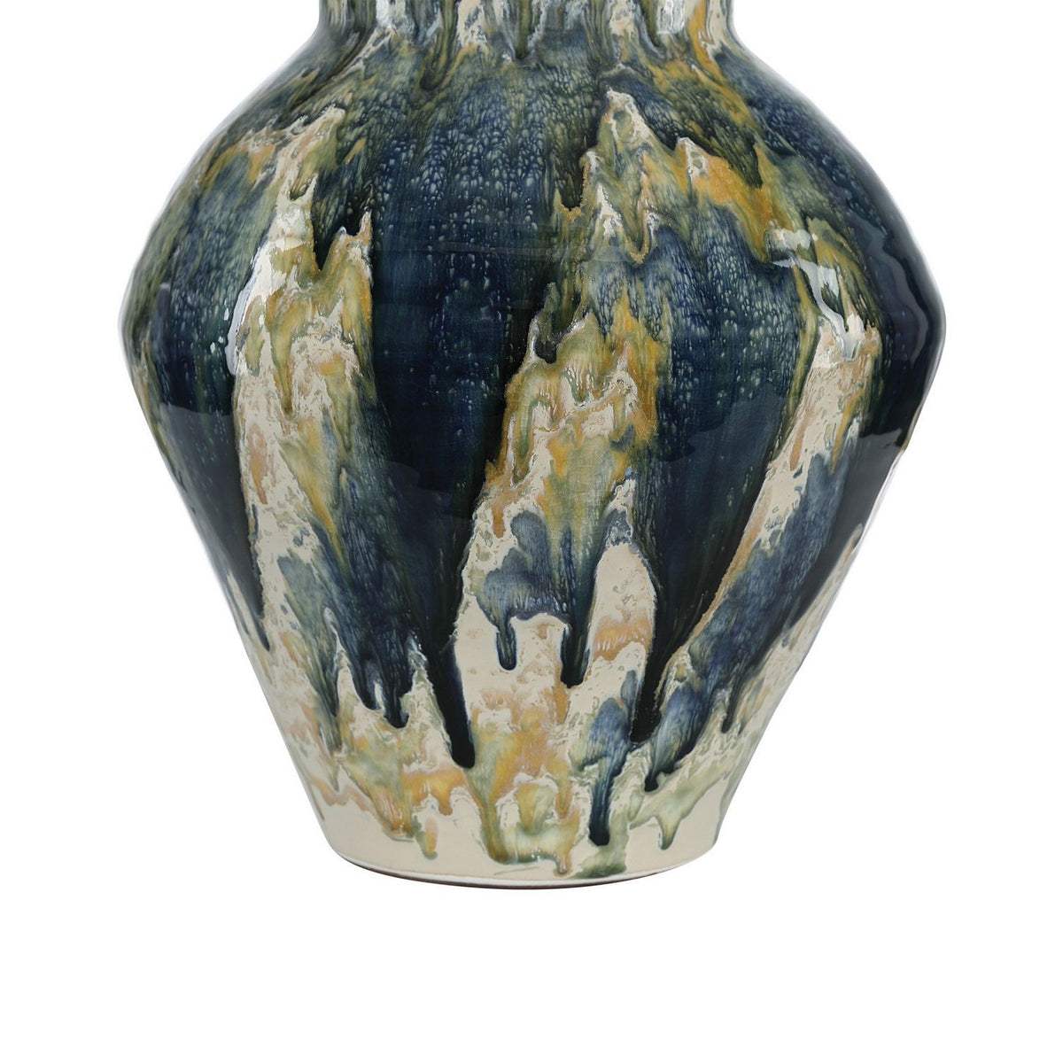 Currey and Company 1200-1169 Macchiato Vessel in Blue/Green/Off-White