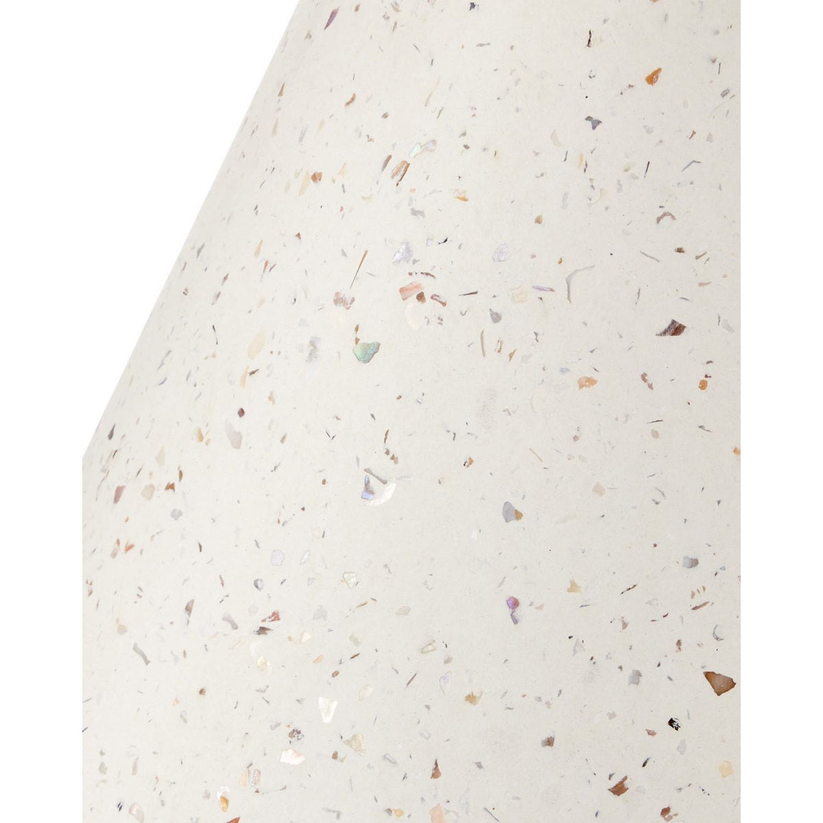 Currey and Company 2000-0055 Pendurado Terrazzo C Table in Ivory Terrazzo