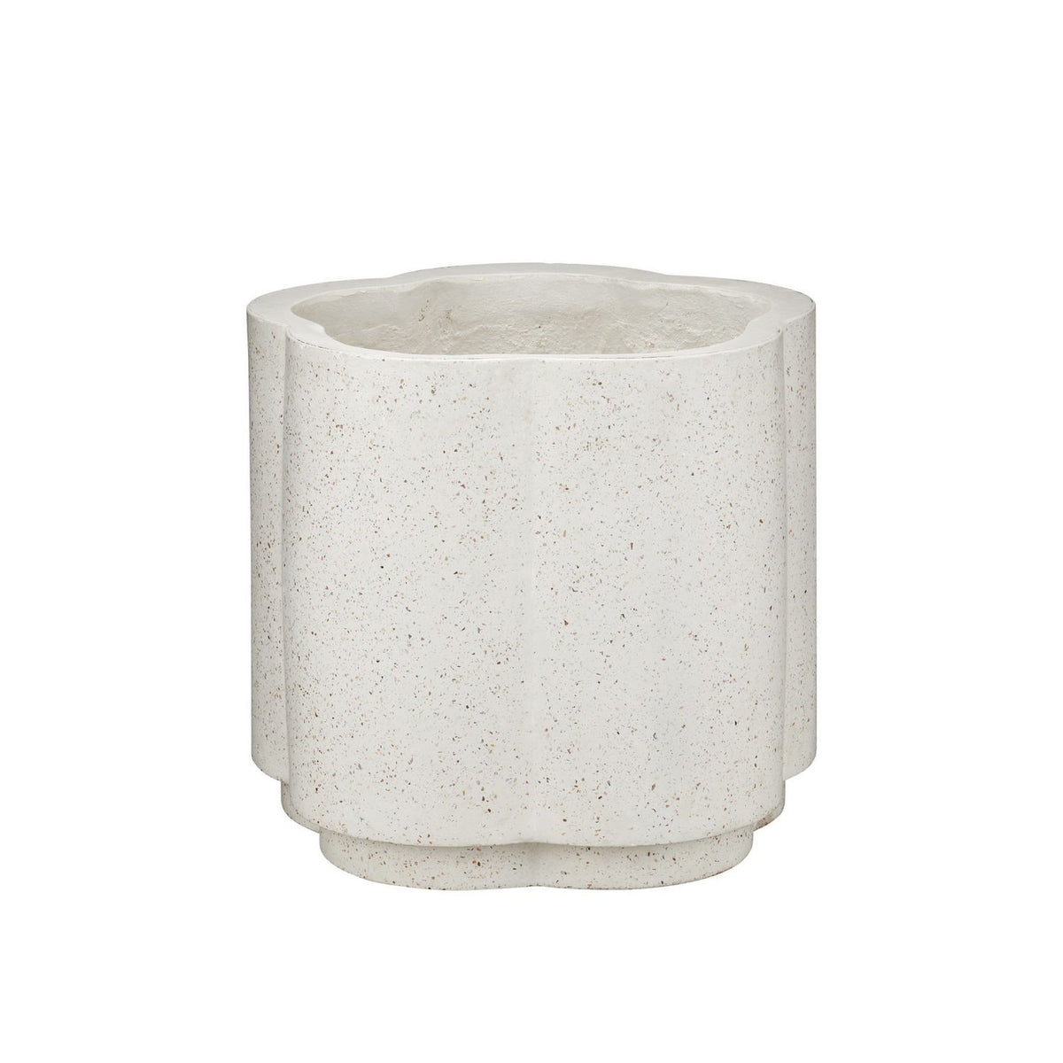 Currey and Company 2200-0069 Smerlato Terrazzo Planter in Ivory Terrazzo