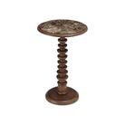 Currey and Company 3000-0337 Steppe Accent Table in Dark Brown/Natural