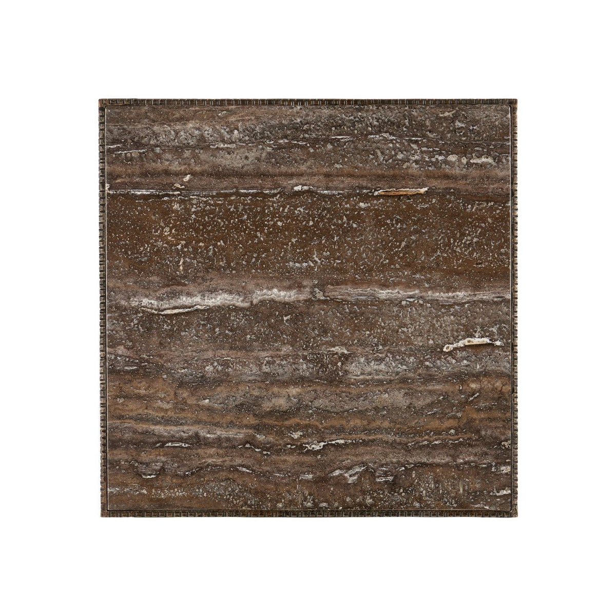 Currey and Company 4000-0275 Ampleur Side Table in Rustic Bronze/Natural