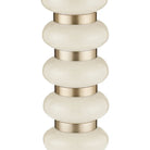 Currey and Company 4000-0282 Lambent Drinks Table in Peach/Brushed Brass/Natural