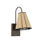 Currey and Company 5000-0314 Blithe Wall Sconce in Natural/Dark Bronze
