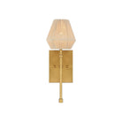 Currey and Company 5000-0316 Francie Wall Sconce in Antique Gold Leaf/Natural