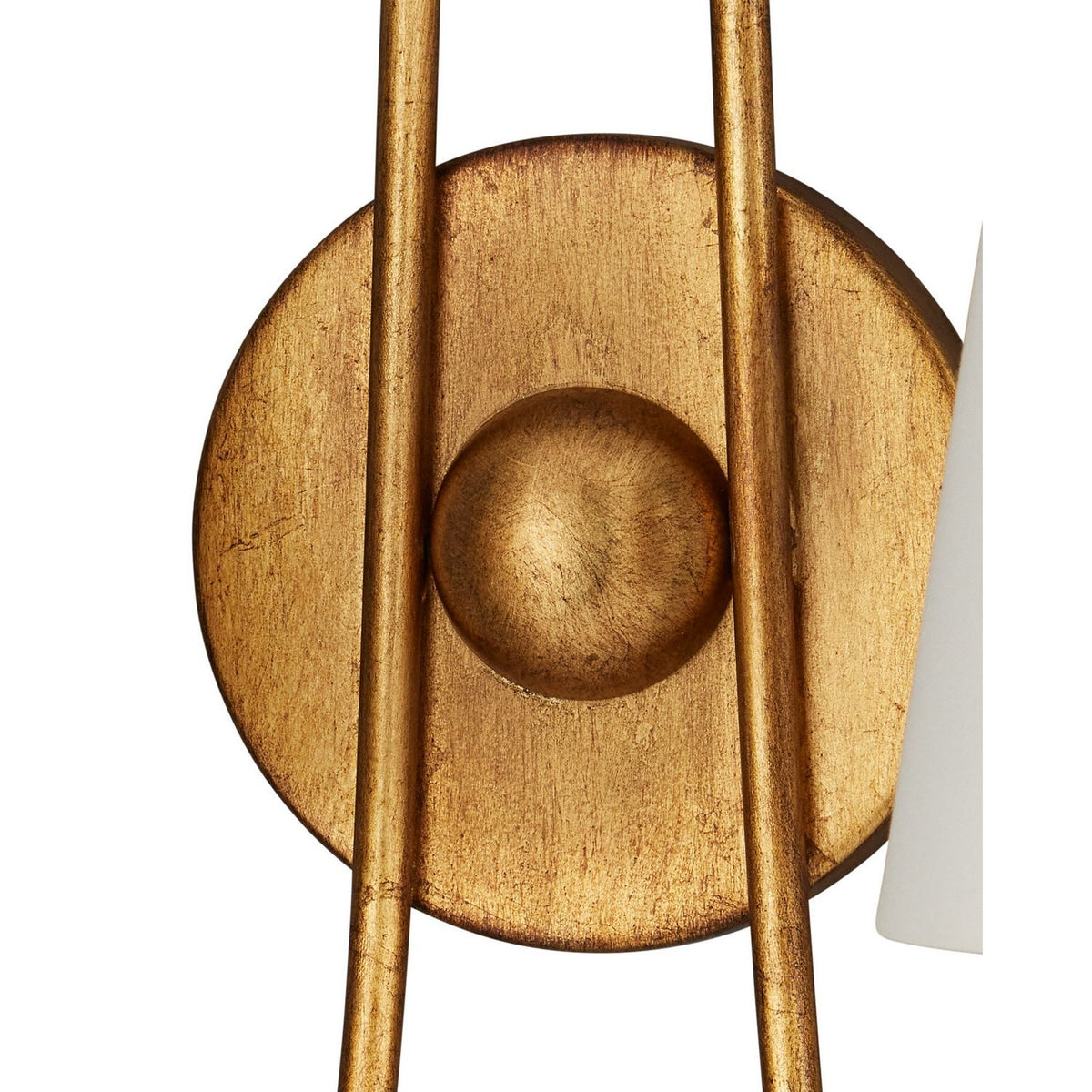 Currey and Company 5000-0318 Brayden Double-Light Wall Sconce in Antique Gold Leaf