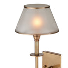 Currey and Company 5500-0066 Ronaldo Outdoor Wall Sconce in Antique Brass/Frosted