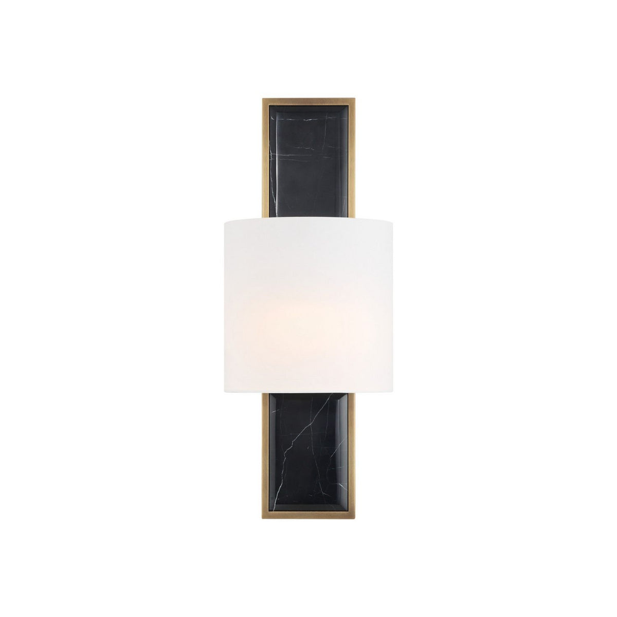 Currey and Company 5900-0062 Lowesdale Wall Sconce in Black/Brass