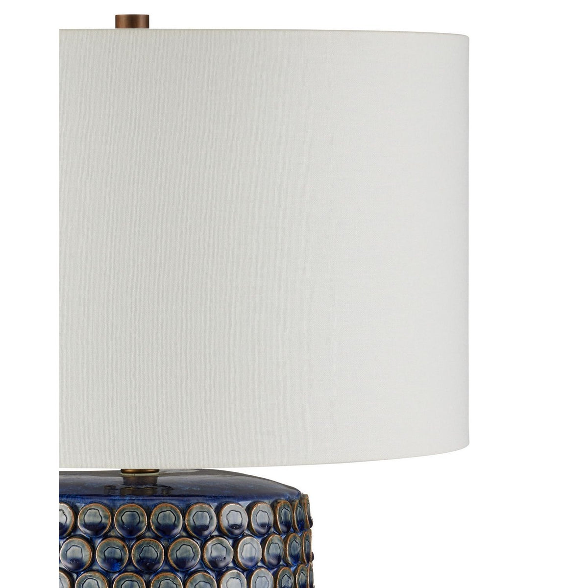 Currey and Company 6000-1079 Lunares Table Lamp in Dark Blue Reactive