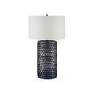 Currey and Company 6000-1079 Lunares Table Lamp in Dark Blue Reactive