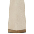 Currey and Company 6000-1082 Galuchat Table Lamp in Ivory Faux Shagreen/Brass