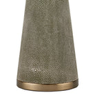 Currey and Company 6000-1084 Galuchat Table Lamp in Green Faux Shagreen/Brass
