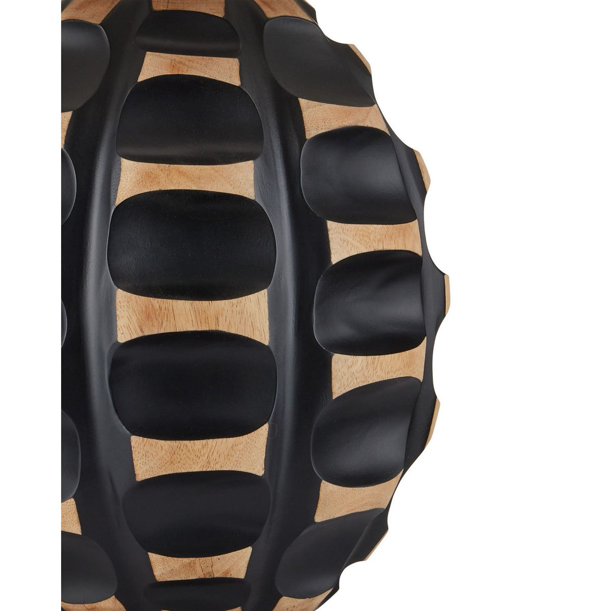 Currey and Company 6000-1092 Betel Nut Table Lamp in Black