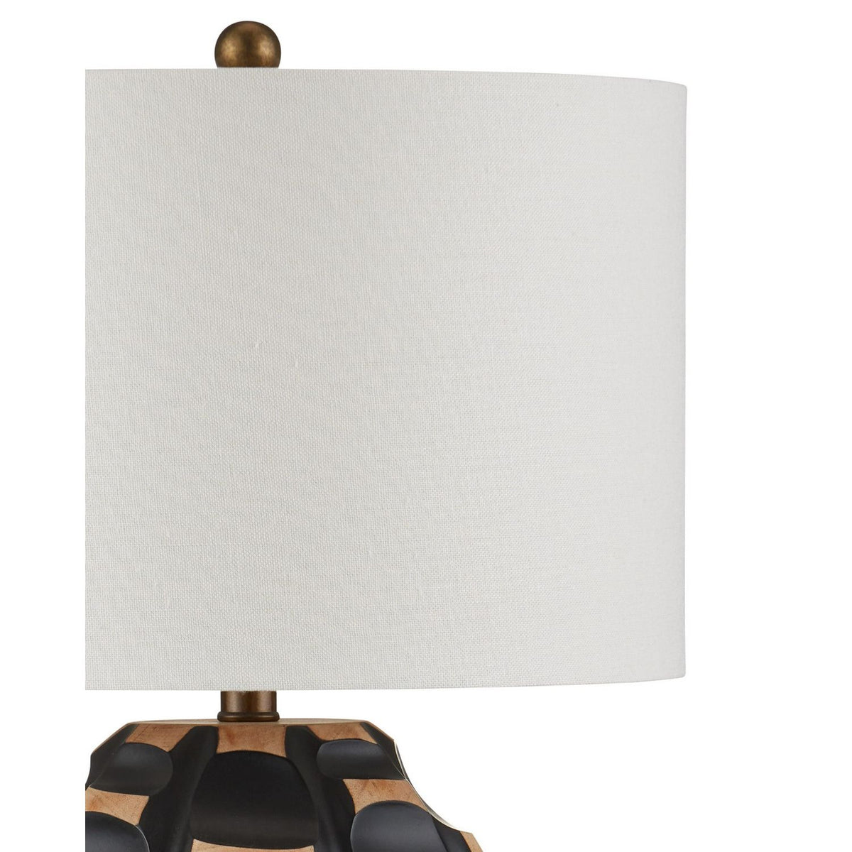 Currey and Company 6000-1092 Betel Nut Table Lamp in Black