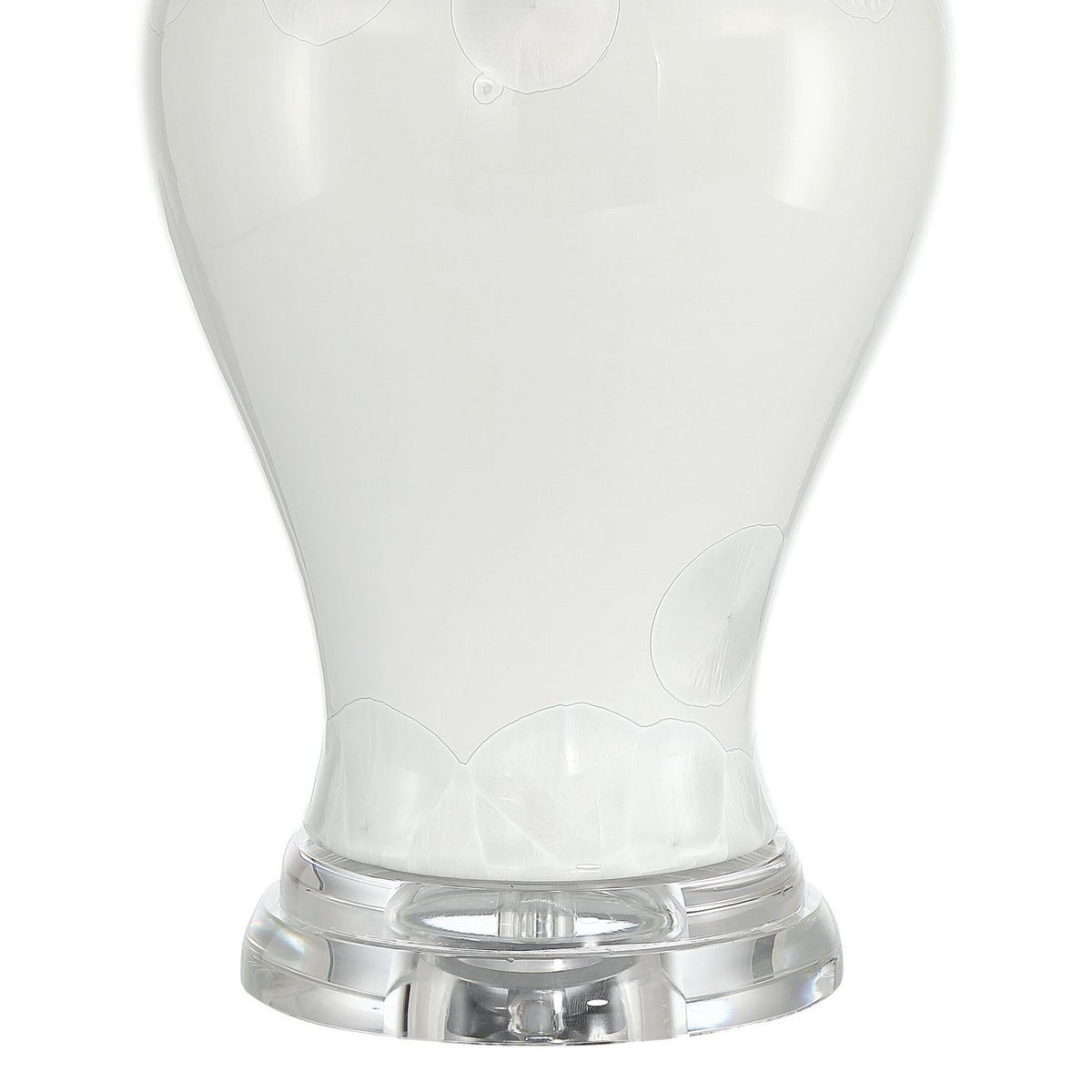 Currey and Company 6000-1109 Crystalline Table Lamp in Off-White/Clear