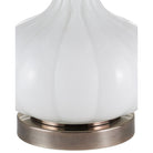 Currey and Company 6000-1120 Blanche Table Lamp in Milky White/Brushed Black Nickel
