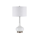 Currey and Company 6000-1120 Blanche Table Lamp in Milky White/Brushed Black Nickel