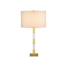 Currey and Company 6000-1125 Toshiro Table Lamp in Clear/Satin Brass
