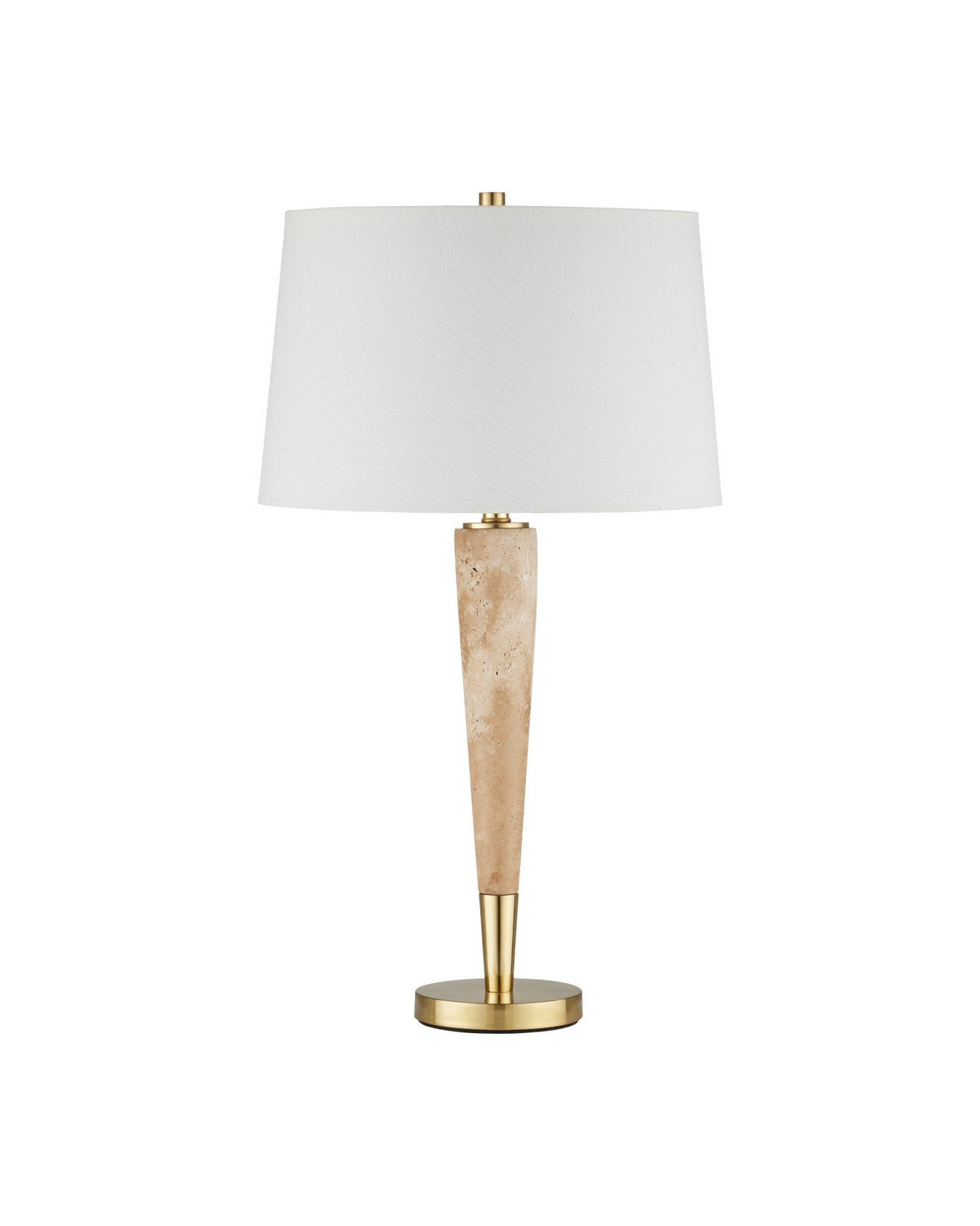 Currey and Company 6000-1128 Battus Table Lamp in Natural/Satin Brass