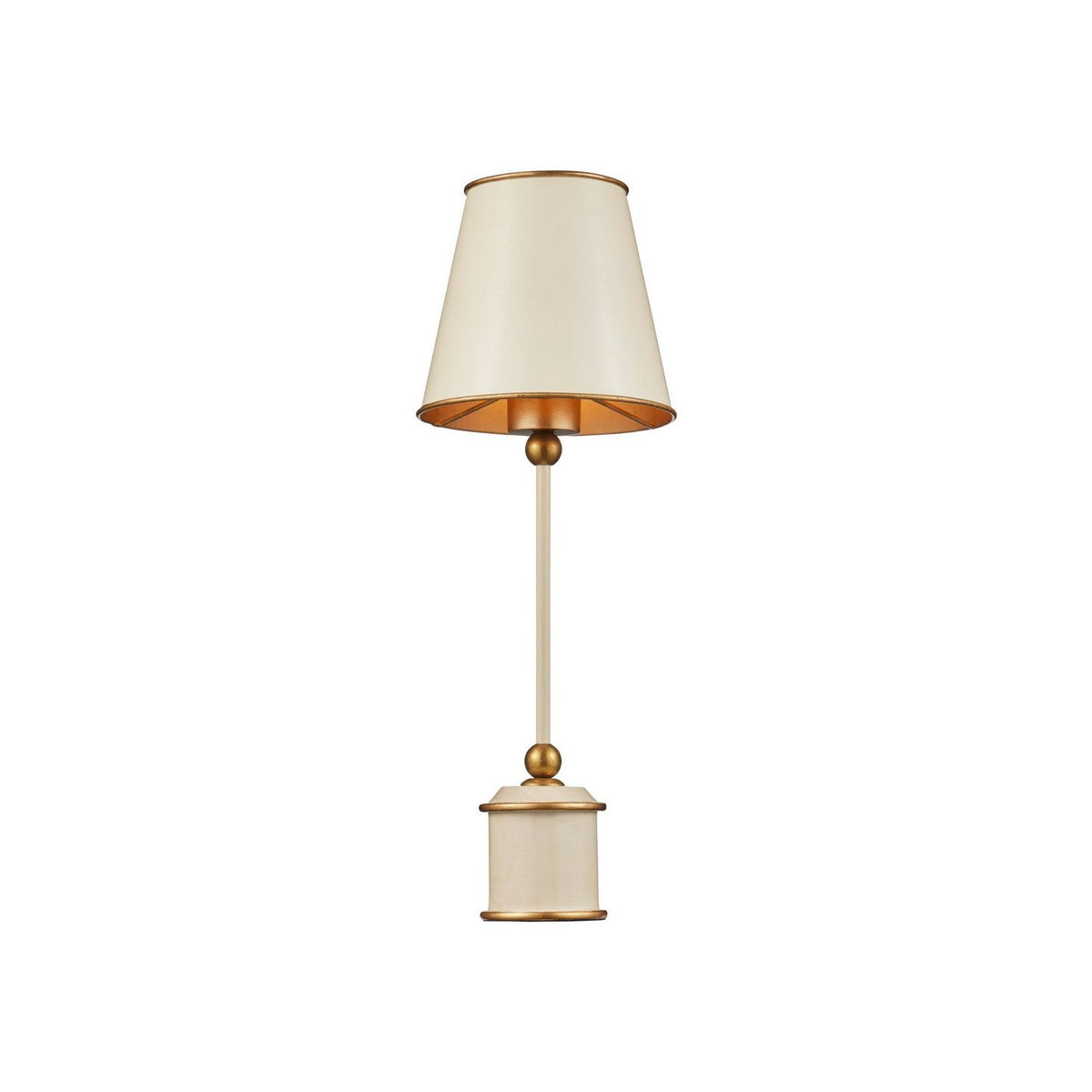 Currey and Company 6700-0035 Daphne Cordless Table Lamp in Ivory/Gold