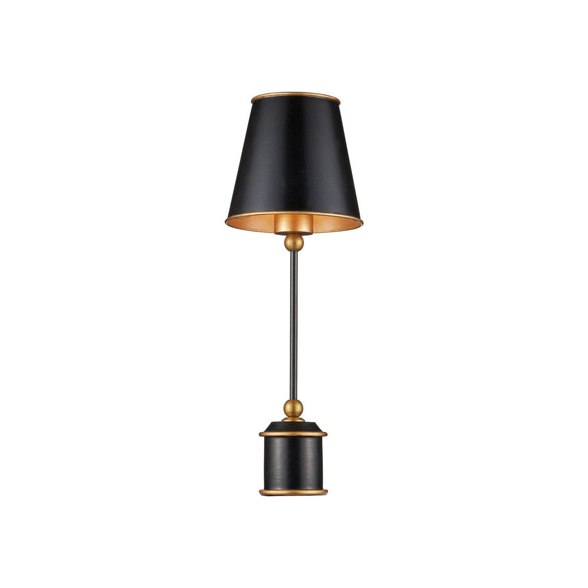 Currey and Company 6700-0036 Daphne Cordless Table Lamp in Black/Gold