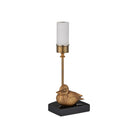 Currey and Company 6700-0038 Migratory Cordless Table Lamp in Vintage Brass/Black