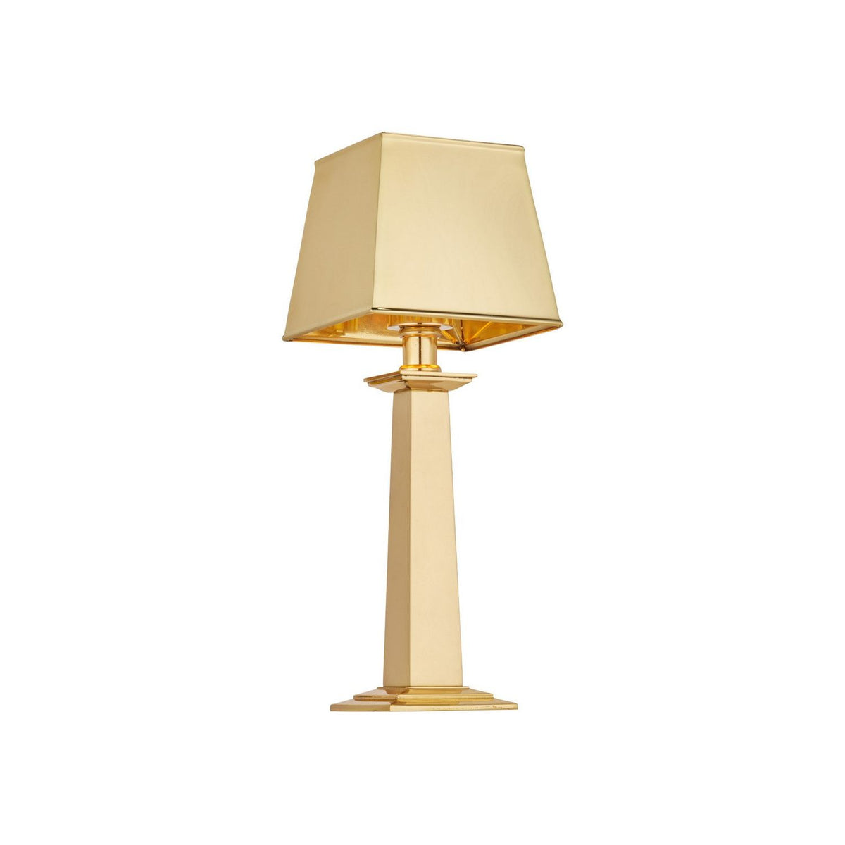 Currey and Company 6700-0041 Wander Cordless Table Lamp in Polished Brass