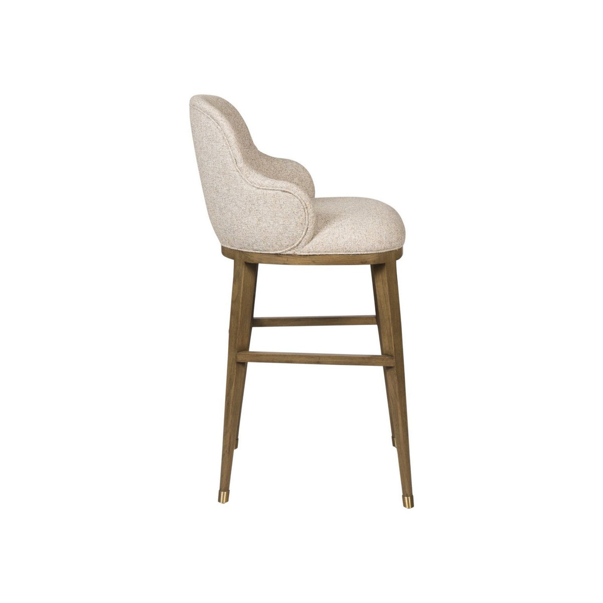 Currey and Company 7000-1142 Vario Bar Stool in Chanterelle/Satin Brass