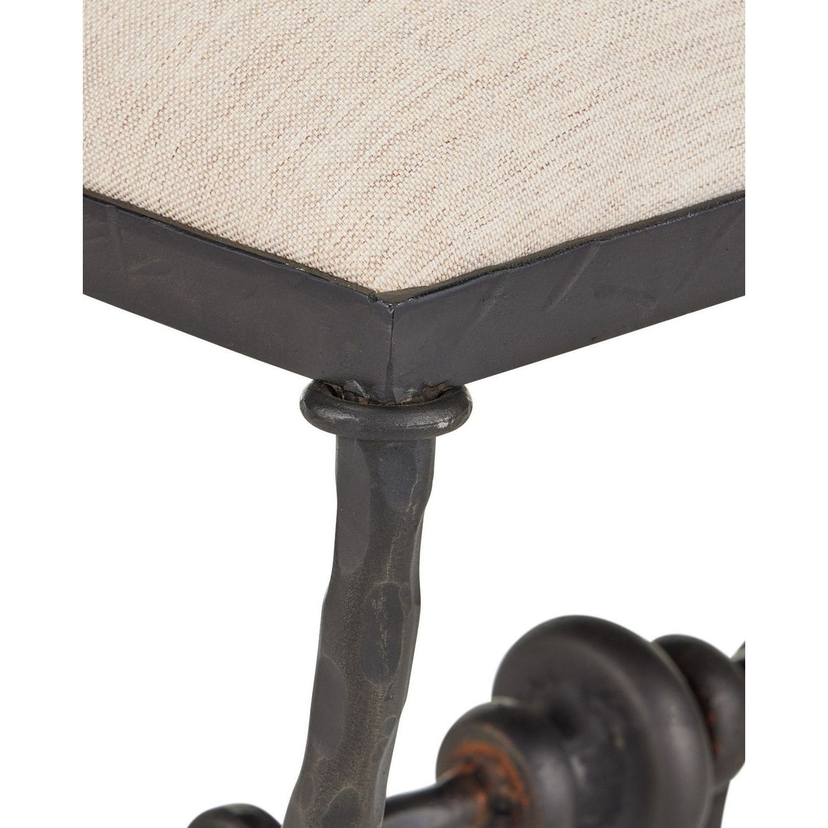 Currey and Company 7000-1252 Agora Ottoman in Bronze