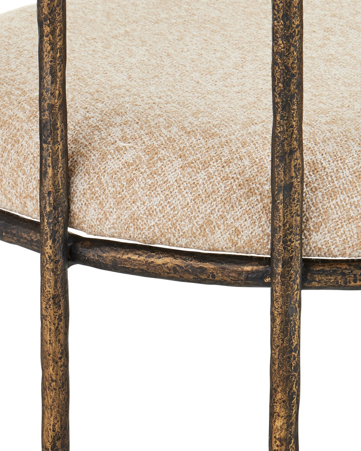 Currey and Company 7000-1292 Euclid Settee in Antique Bronze