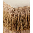 Currey and Company 7000-1302 Jute Fringe Ottoman in Bronze/Beige