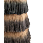 Currey and Company 7000-1312 Jute Fringe Ottoman in Black/Beige