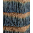 Currey and Company 7000-1322 Jute Fringe Ottoman in Indigo/Beige