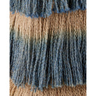 Currey and Company 7000-1322 Jute Fringe Ottoman in Indigo/Beige