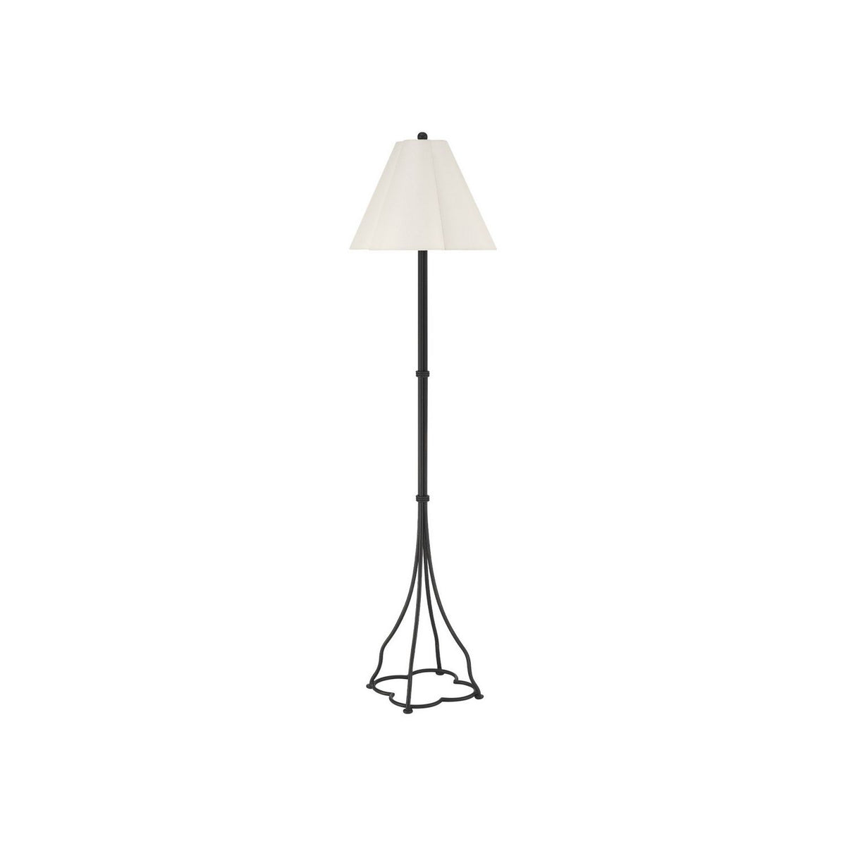 Currey and Company 8000-0184 Felicity Floor Lamp in Brushed Black