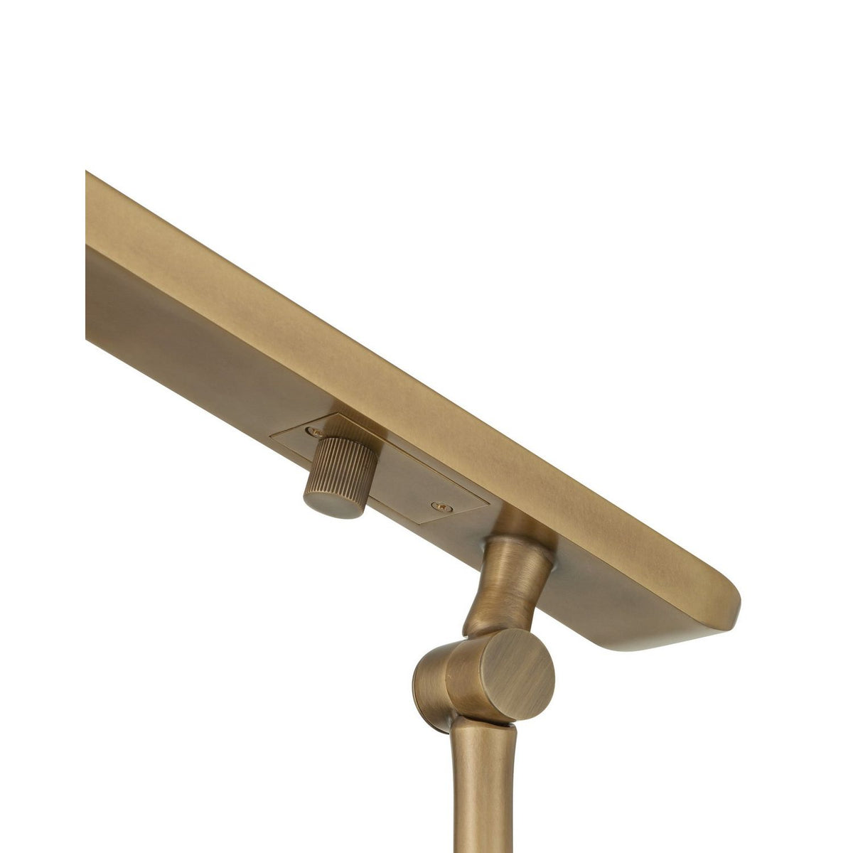 Currey and Company 8000-0185 Hanford Floor Lamp in Polished Antique Brass/Brown