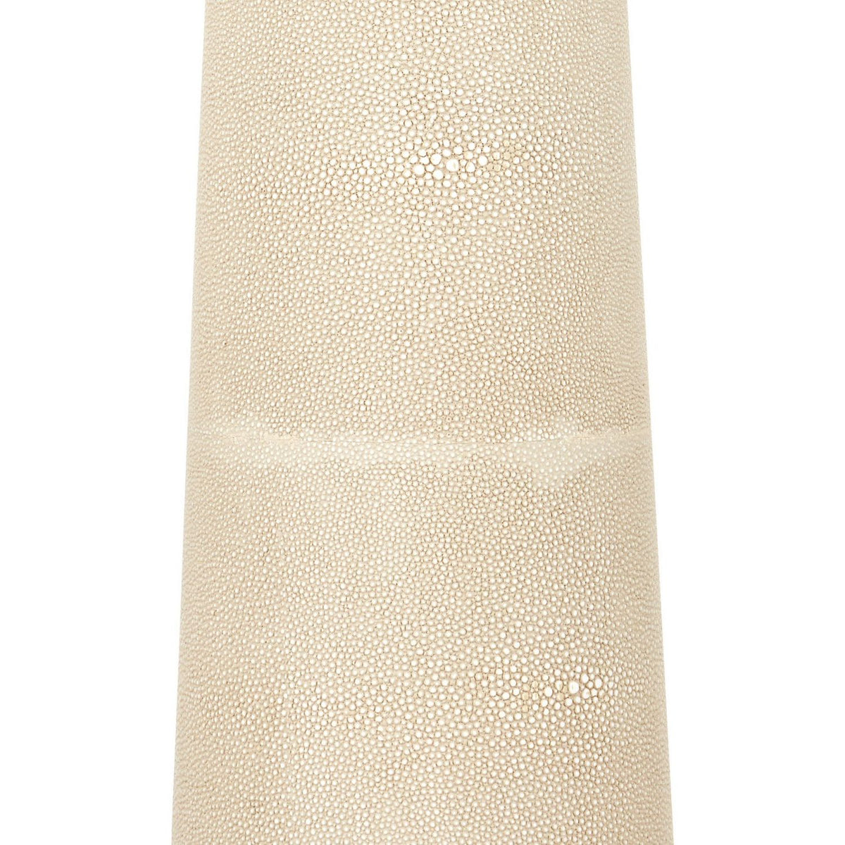 Currey and Company 8000-0188 Galuchat Hourglass Floor Lamp in Ivory Faux Shagreen/Brass