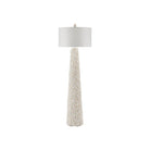 Currey and Company 8000-0189 Turbinella Floor Lamp in Sugar White/Natural