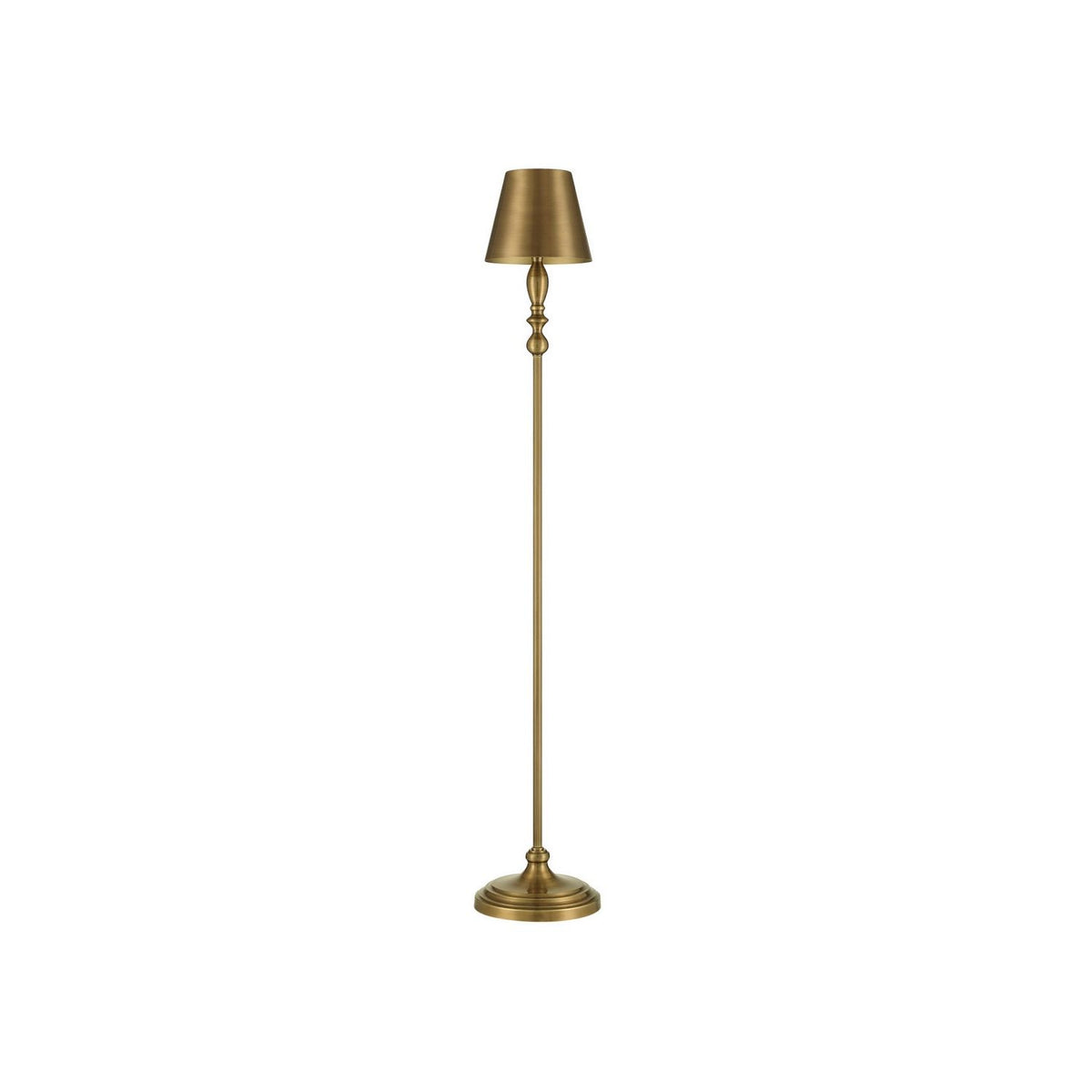 Currey and Company 8700-0001 Viaggio Cordless Floor Lamp in Polished Antique Brass