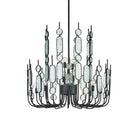 Currey and Company 9000-1446 Ettore Chandelier in Clear/Blacksmith