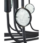 Currey and Company 9000-1446 Ettore Chandelier in Clear/Blacksmith