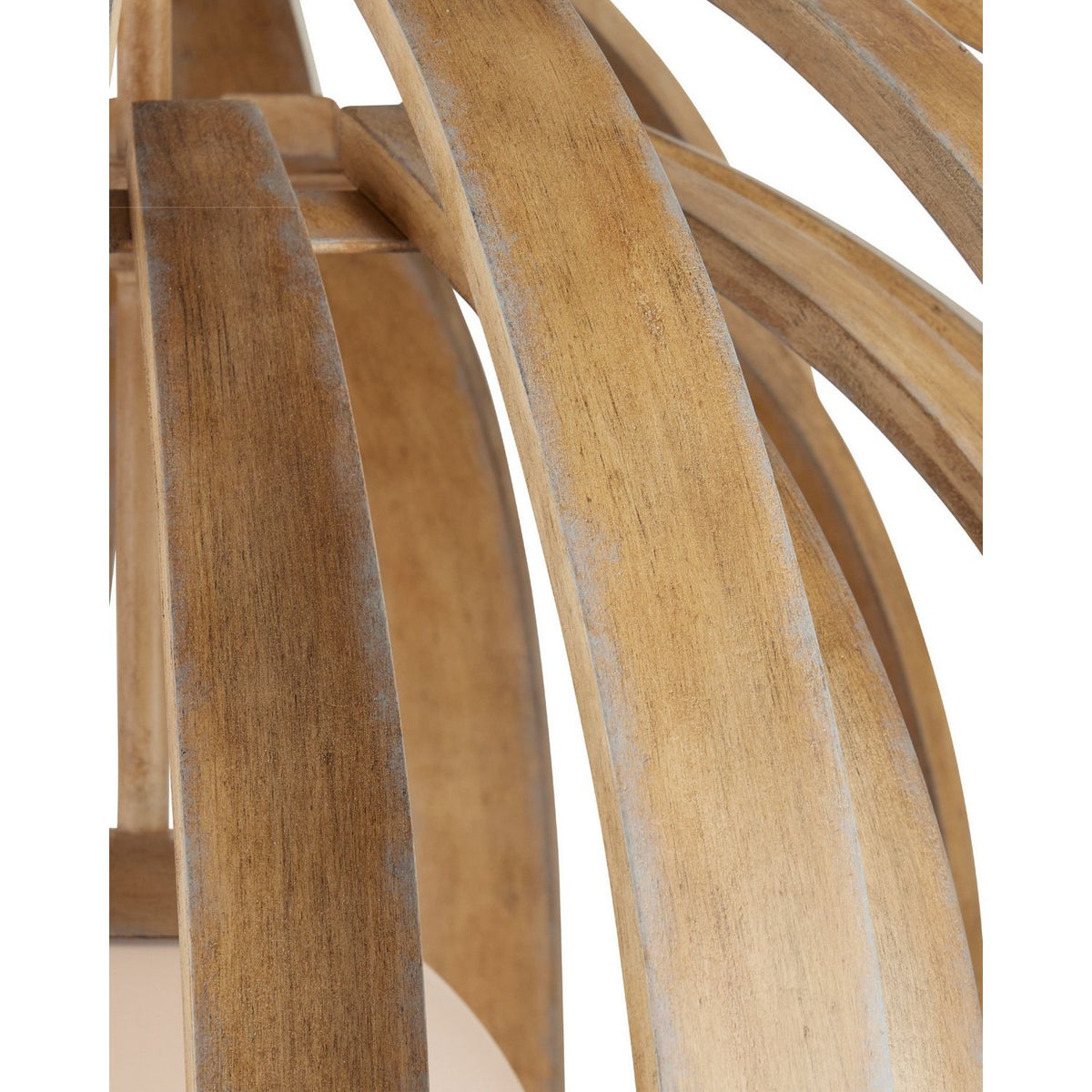 Currey and Company 9000-1447 Dryad Pendant in Natural Ash/Frosted White