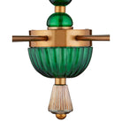 Currey and Company 9000-1453 Grasmere Chandelier in Green/Aged Gold/Gold Luster