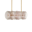 Currey and Company 9000-1457 Whirlwind Rectangular Chandelier in Pale Pink/Brass