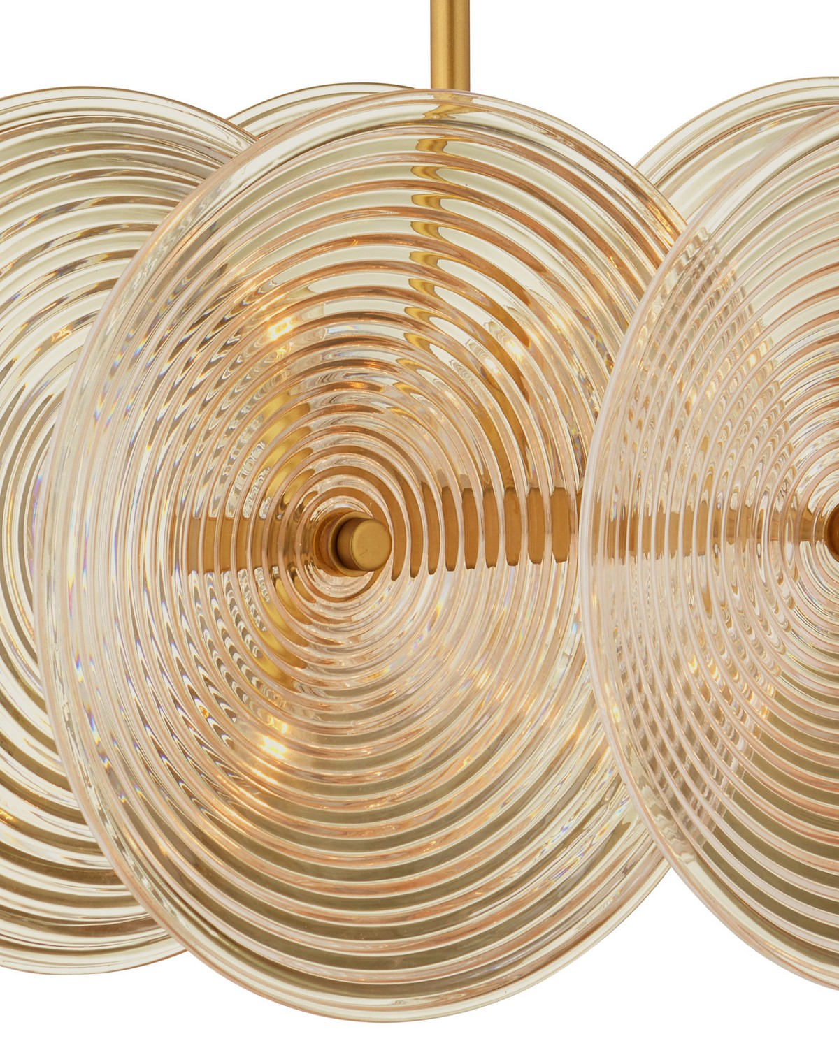 Currey and Company 9000-1458 Whirlwind Rectangular Chandelier in Pale Yellow/Brass